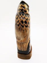 Load image into Gallery viewer, Owl Sculpture Water Buffalo Horn Carved 6&quot; Feng Shui Decor Collectible Gift V.18