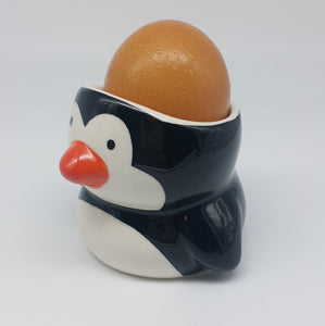 Penguin Egg Cup Holders Ceramic Holder Collectible Animal (Set 2)