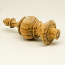 Load image into Gallery viewer, 4 x3.25&quot; Finials PartTeak Wood Unfinished Wooden Antique Furniture Home Decor