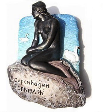 Little Mermaid Copenhagen Denmark Danish 3D Resin TOY Fridge Magnet