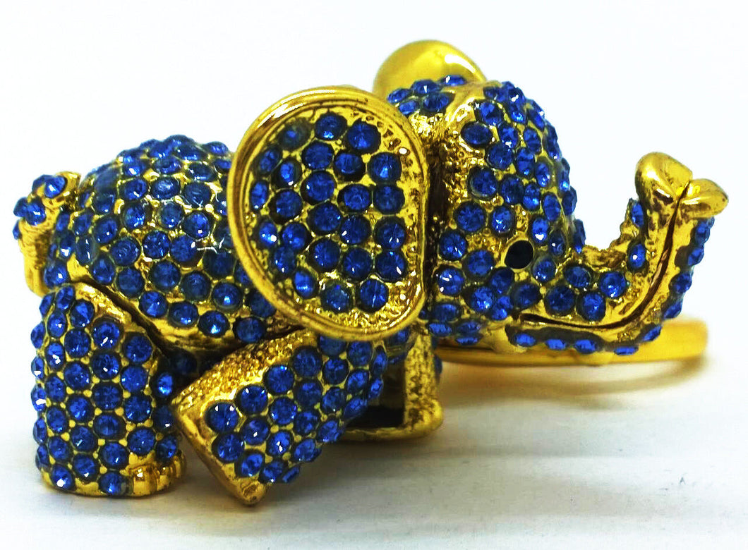 Diamond Elephant Pendant Gold Keychain Backpack Accessory Animal Keyring Gift