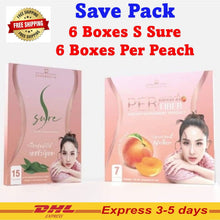 Load image into Gallery viewer, S-Sure + Per Peach Fiber Fast Slimming Weight Control Burn Block DHL (6+6)