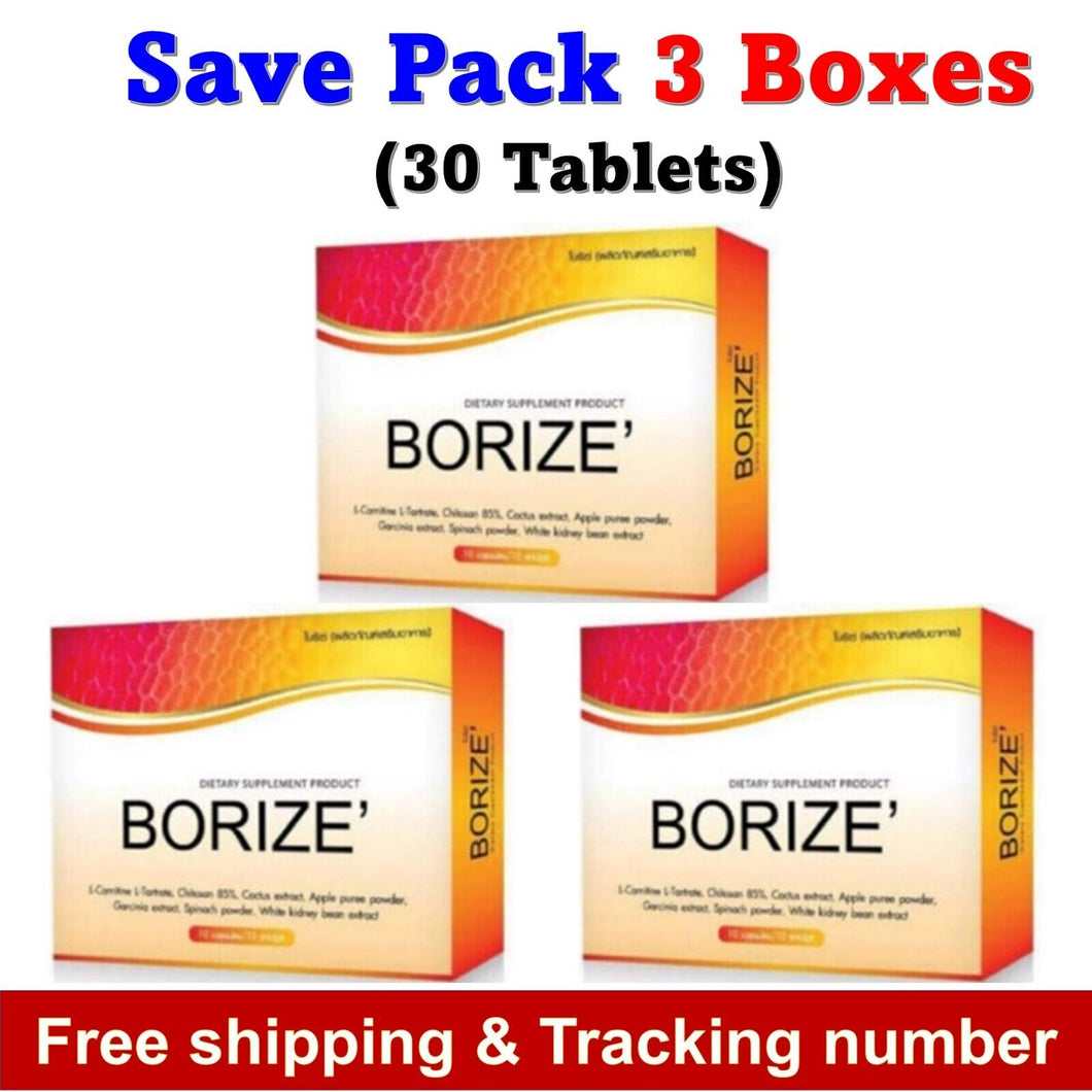 3 x Borize Dietary Supplement Natural Detox Block Burn Break Fat Burner 10 Caps