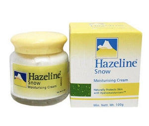 20 pcs HAZELINE Snow Moisturizing Body Cream Whitening Natural ProtectSkin 100g