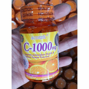 3x Authentic ACORBIC Vitamin C 1000mg Antioxidant Immune Health Vegetarian