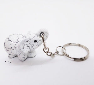Team Little Elephant Keyring Resin Miniature Handmade Fancy Key Collectible Gift