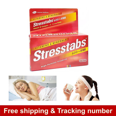 Stresstabs 600 Vitamins & Minerals with Iron Formula for Health Relax 60 Tablets