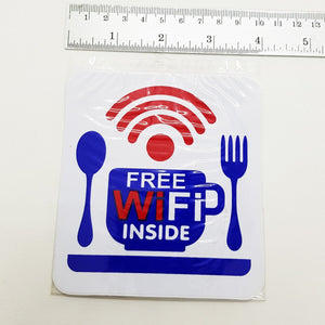 Sticker FREE WiFi INSIDE INVITE appeal Sign promotion Trading technique handling