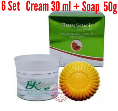 6 Set Whitening Face Skin Cream Herbal Gold Plus 30ml Soap 50g Reduce Dark Spot