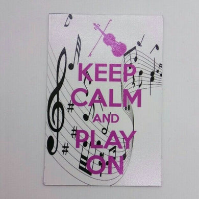 KEEP CALM & PLAY ON funny pic Design Vintage Poster Magnet Fridge Collectible