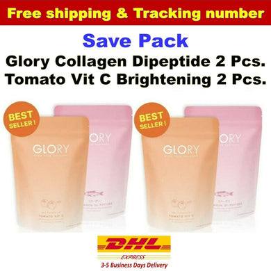 4x Glory Collagen Dipeptide & Tomato Vit C Skin Smooth Radiance Soft Aura DHL