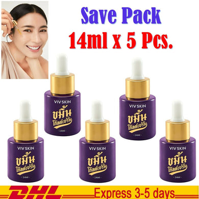 5x Turmeric Gold Serum Skin Care Thai Herbal 24K Pure Gold Soft Smooth Natural