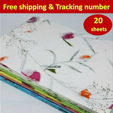 Mulberry Paper Sheet Flower Craft Leaves Flower Thick Assorted Colors Thailand