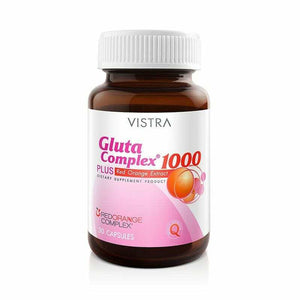 3x VISTRA Gluta Complex 1000 Plus Red Orange Extract 30 capsules