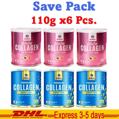 6x MANA Peach Gluta Collagen Supplement Skin Soft Moist Strong Bones Healthy