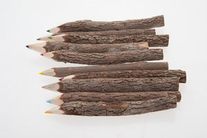 10 Color Wood Pencil 10 PCs Wooden Piece Tree Block Figure Art Drawing Accessory