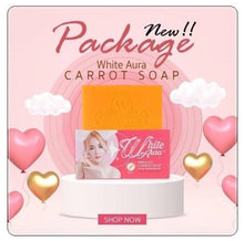 Load image into Gallery viewer, 20x Whitening Nourishing Skin Moisturizer Facial Care White Aura Carrot Soap