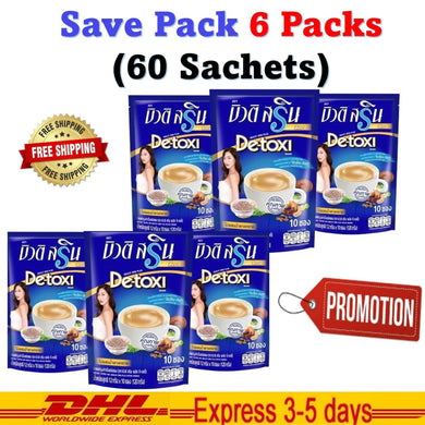 6x Detox Coffee Beauti Srin Plus Detoxi Fiber Weight Control Low Fat Calories