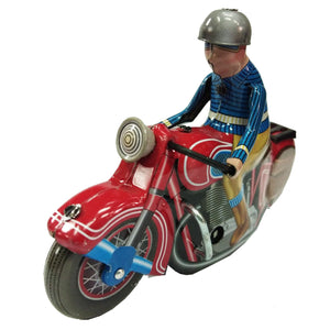 Motorcycle Fast Tin Toy Vintage Collectible Clockwork Tin Toy Decor Gift