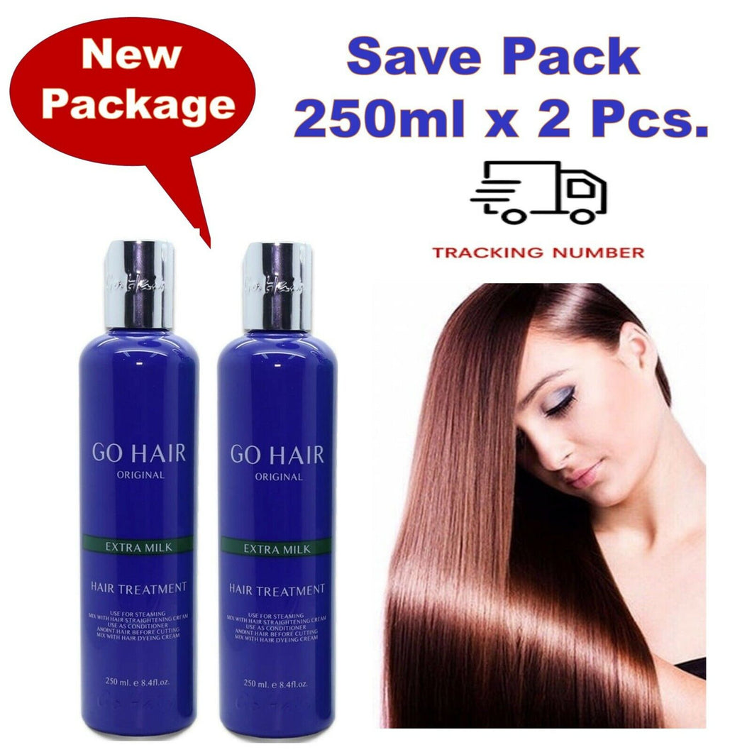 2 x Go Hair Extra Milk Treatment Hair For Dry Hair Leave-On Cream 250ml. DHL