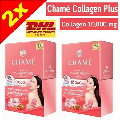 2x Chame Collagen Tripeptide Plus 10000 mg Anti-Aging Radiance Aura Smooth DHL
