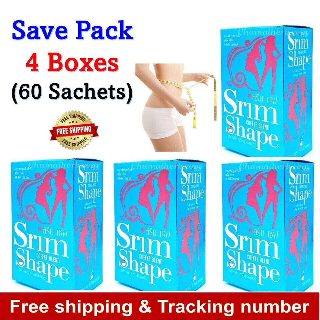 4 x Srim Chef Coffee Blend Weight Control Burn Fat Good Beautiful Shape Slimming