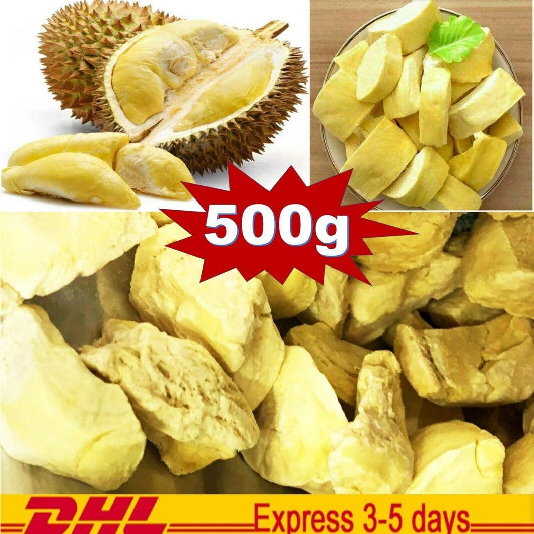 Durian Montong Freeze Dried 100% Natural Thai Fruit Healthy Snack Party (500g)