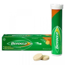 Load image into Gallery viewer, 6x Berocca Performance Tube of 15 Effervescent Tablets Orange Flavor DHL ship