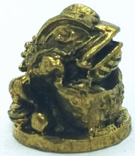 Load image into Gallery viewer, Miniature Amulet Frog Lucky Brass Talisman Love Charm Magic Thai Pendant