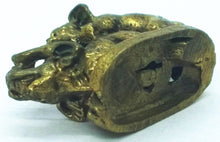 Load image into Gallery viewer, Elephant Couple Miniature Brass Amulet Talisman Love Charm Magic Thai Pendant