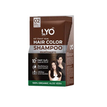 Load image into Gallery viewer, LYO Hair Color Shampoo Cover White Dark Brown Hair Color Long Lasting (6 Sachet)