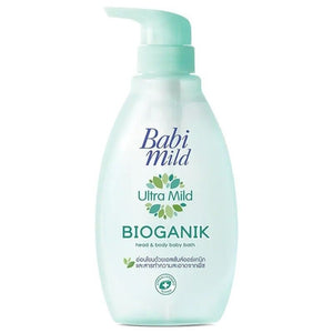 3X Babi Mild Ultra Mild Bioganik Organic Head Body Baby Bath Gentle Touch 380ml