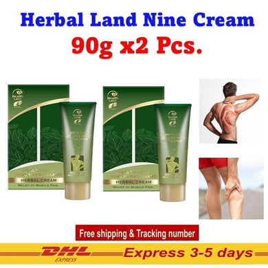 2 x Health Land Nine Herbs Cream No.5 Traditional Relief Muscle Pain 90g