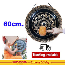 Load image into Gallery viewer, Gong with Mallet Tradition Instrument Iron Thai Artisan Handmade Village Musical