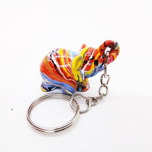 Load image into Gallery viewer, Little Elephant Keyring Resin V.1 Miniature Handmade Fancy Key Collectible Gift