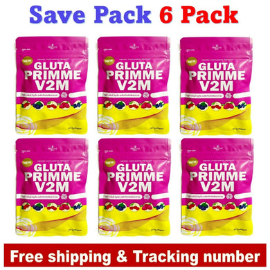 6x Gluta Primme V2M Aura Skin Intensive Soft Smooth Radiance Aura 200000 mg.