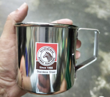 Load image into Gallery viewer, 2x250ml Drinking Water Mug Thai Zebra Brand Kitchenware Silver Stainless Steel