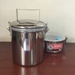 Thai Zebra Brand Stainless Food Carrier Deep Airtight 14X2 Smart Lock Jumbo