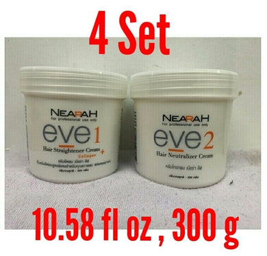 4 Set Collagen Hair Permanent Straightener Cream All Type Strong Resistant 300g