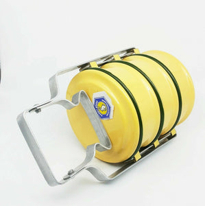 1x Enamel Tiffin Thai Lunch Bento Food Container Carrier Enamelware Pinto Yellow