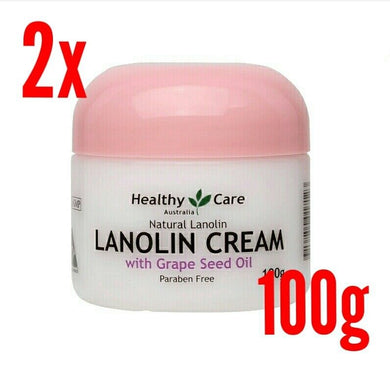 2x Lanolin Cream with Grape Seed oil Anti aging Skin Care Freshness Moisturizer