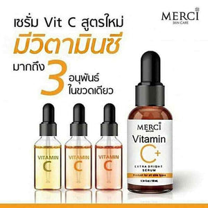 10x MERCI Vitamin C Extra Bright Serum Skin Smooth Facial Reduce Wrinkle 10ml