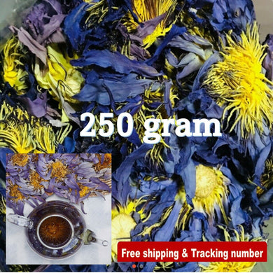 Blue Lotus Dried Flower Tea Sacred Nymphaea Caerulea Healthy Relax Drink 250g