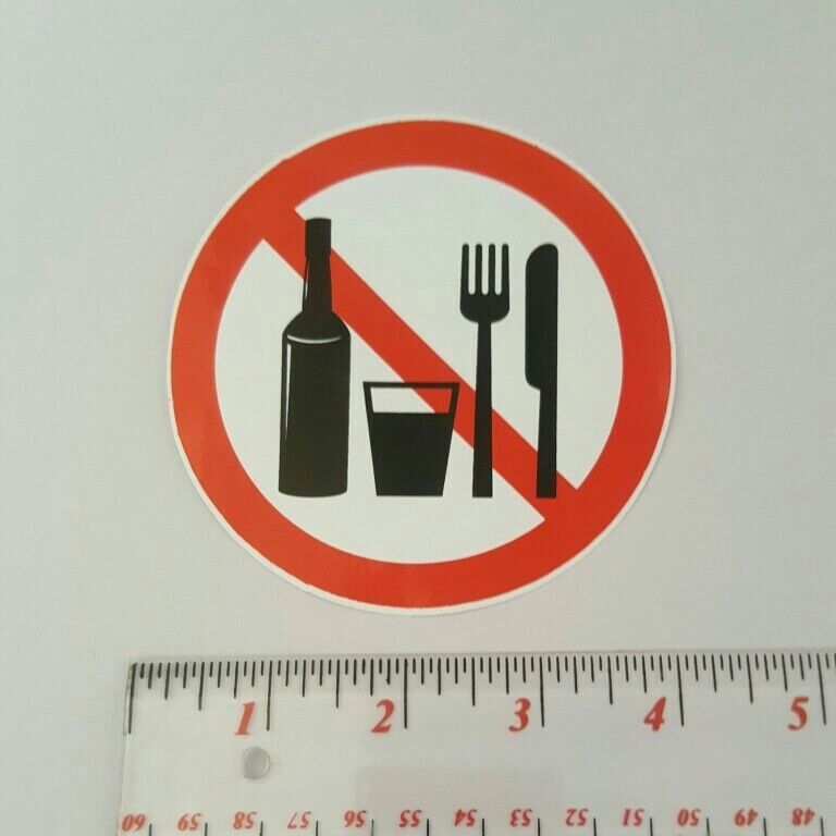 DON'T FOODS Sticker Funny Label Joke Prohibition & Warning Funny Signs