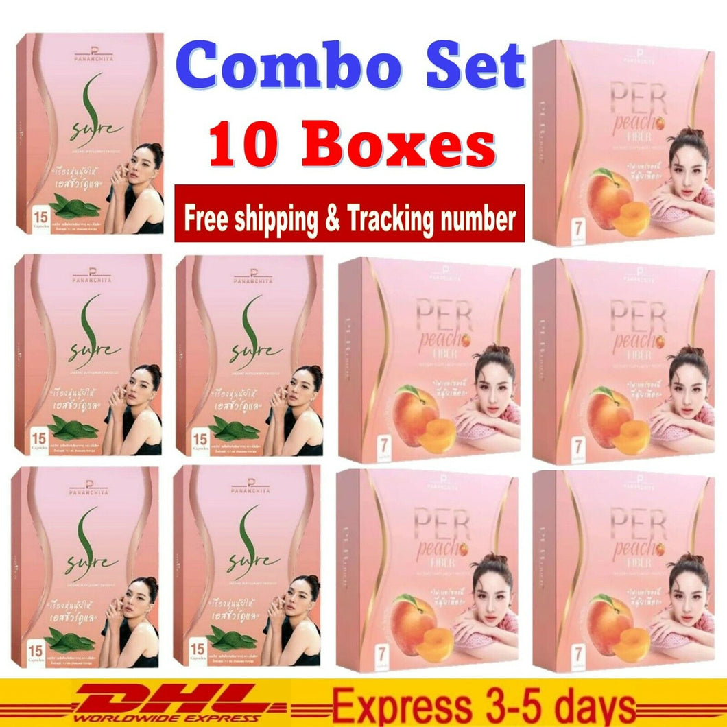ComboSet S-Sure + Per Peach Fiber Slimming Weight Control Fast Burn Block Burn