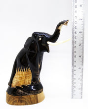 Load image into Gallery viewer, Elephant Sculpture Water Buffalo Horn Carved 6&quot; Feng Shui Decor Collectible Gift