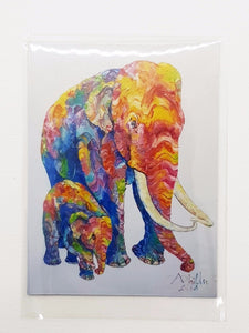 Fine Arts Elephant 1 Magnet Fridge gift set Collection scarce rare Oil painting