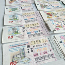 Load image into Gallery viewer, Lottery Thailand Mixed Paper Lot Collectible Old Used Tickets Papers (100pcs)