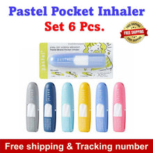 Load image into Gallery viewer, 6x PASTEL POCKET Inhaler Aromatic Menthol Essential Oils Thai Remedy Traditional