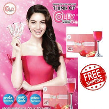Load image into Gallery viewer, Colly Pink Collagen 6000 mg Strawberry Flavor Drink Collagen Peptide